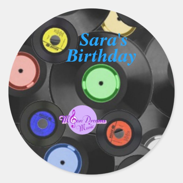 Retroposter Anpassadet Klassiska runda etiketter (Framsida)