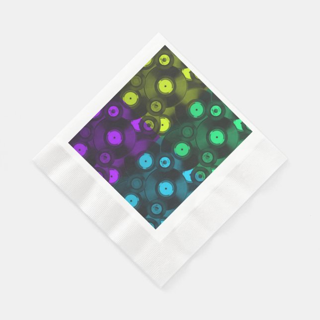 Retroposter nyfärgad kollage pappersservett (Hörn)