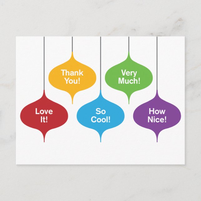 Retroprydnadsjulklapp tack vare ditt kort (Framsida)