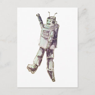 retrorobot vykort