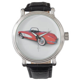 retroröd 1960-korvett armbandsur