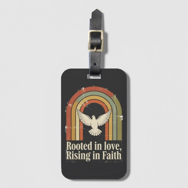 Retroroterad och stigning trosdesign bagagebricka (Framsida vertikal)