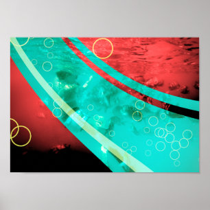 retrorött snorkeler poster
