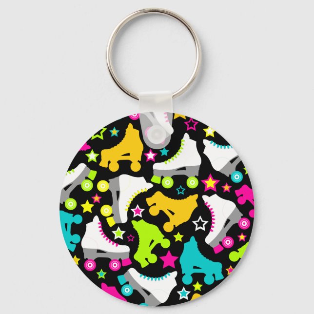 Retroskalor (svart) nyckelring (Framsida)