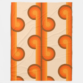 Retrosolida geometriska former mönster 1 fleecefilt