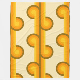 Retrosolida geometriska former mönster 2 fleecefilt