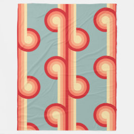 Retrosolida geometriska former mönster 3 fleecefilt