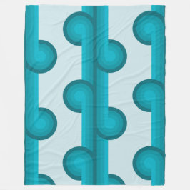 Retrosolida geometriska former mönster 4 fleecefilt