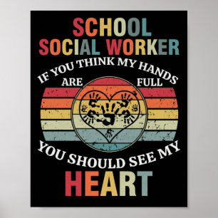 Retrosolnedgång för Social-arbetares återgång till Poster