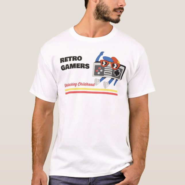 Retrospelare: Låsa upp barndomen T Shirt (Framsida)