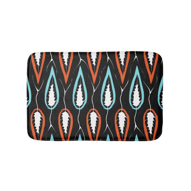 Retrostruktur: blommigt sömlös struktur badrumsmatta (Framsidan)