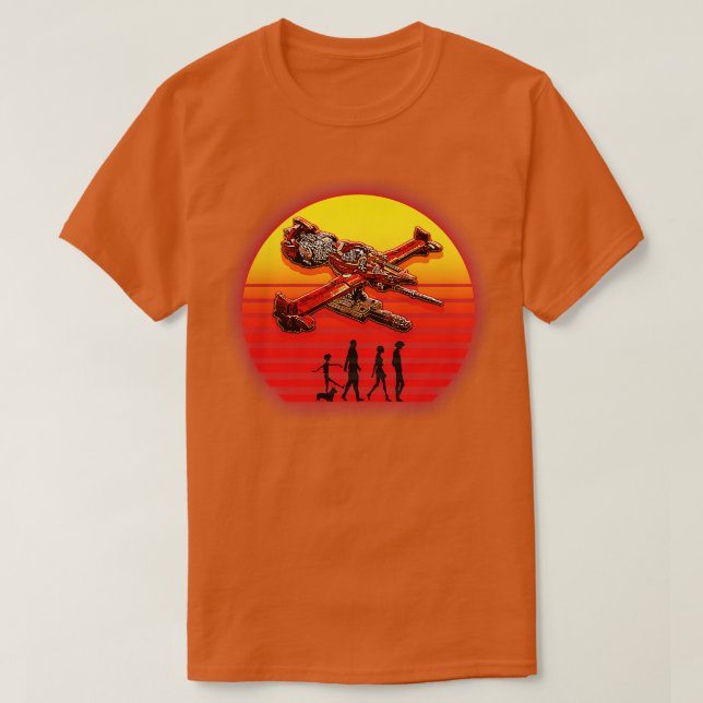 RetroSunset Sordfish T Shirt (Design framsida)