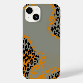 Retrosvart och gult leopard på grått