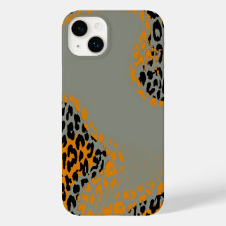 Retrosvart och gult leopard på grått