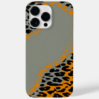 Retrosvart och gult leopard på grått
