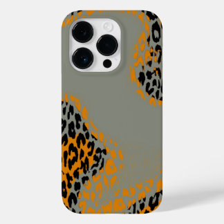 Retrosvart och gult leopard på grått