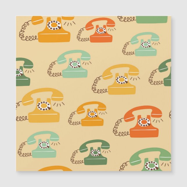 Retrotelefoner, färglös, sömlös mönster. (Framsida)