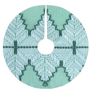 Retrotextilgarnskoppling, grafisk puls. julgransmatta borstad polyester