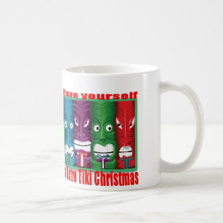 RetroTikiChristmasHeads-ClassicWhiteMug 11oz Kaffemugg