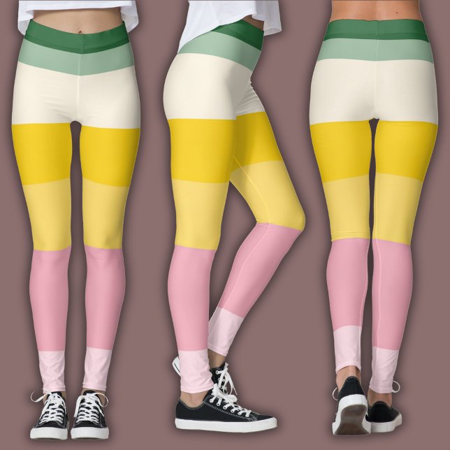 Retrotryck | Färgblock Leggings (Skapare uppladdad)