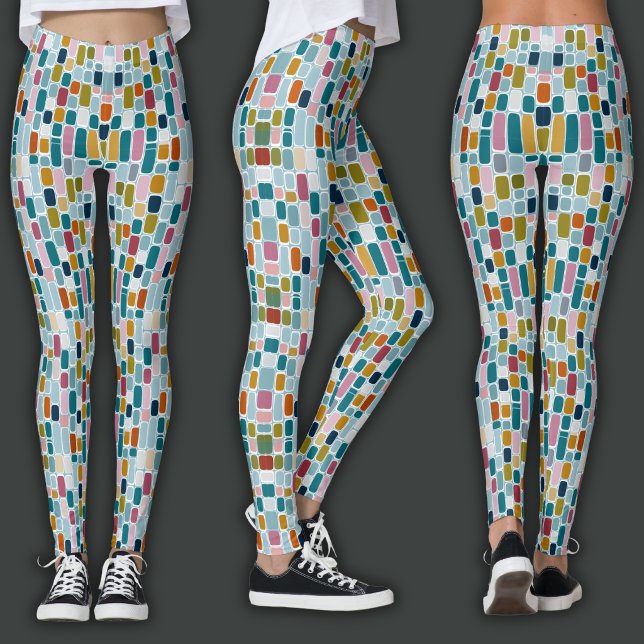 Retrotryck | Färgblock Leggings (Skapare uppladdad)