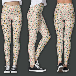 Retrotryck | Jordnära mosaik Leggings