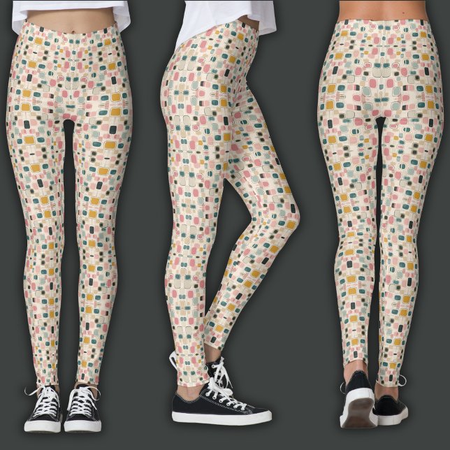 Retrotryck | Jordnära mosaik Leggings (Skapare uppladdad)