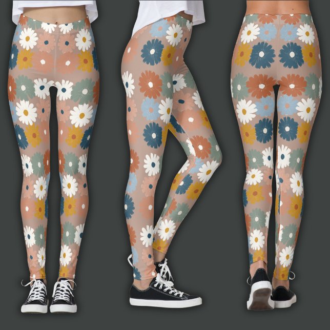 Retrotryck | Pastell Blommig Leggings (Skapare uppladdad)