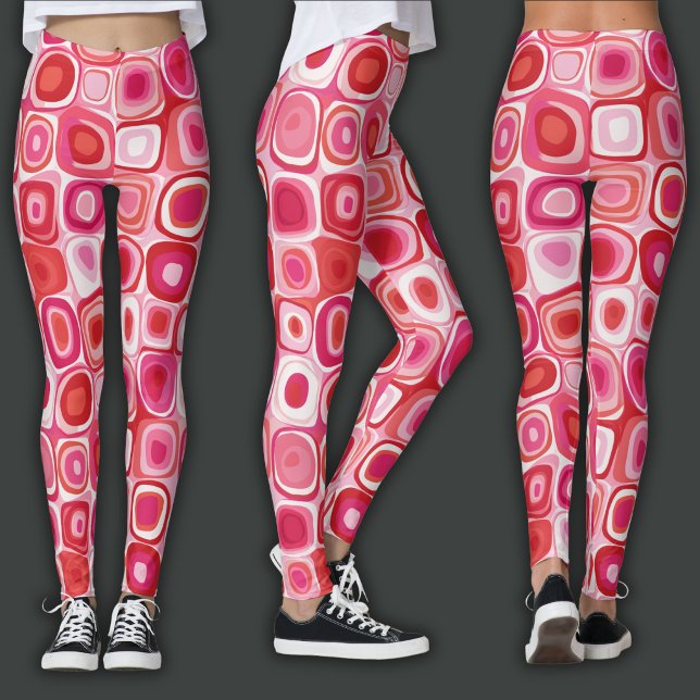 Retrotryck | Rosa Mod-Cirkel Leggings (Skapare uppladdad)