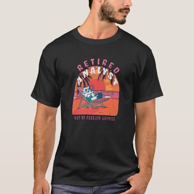 Retrött analytiker Vintage Pension T Shirt (Framsida)