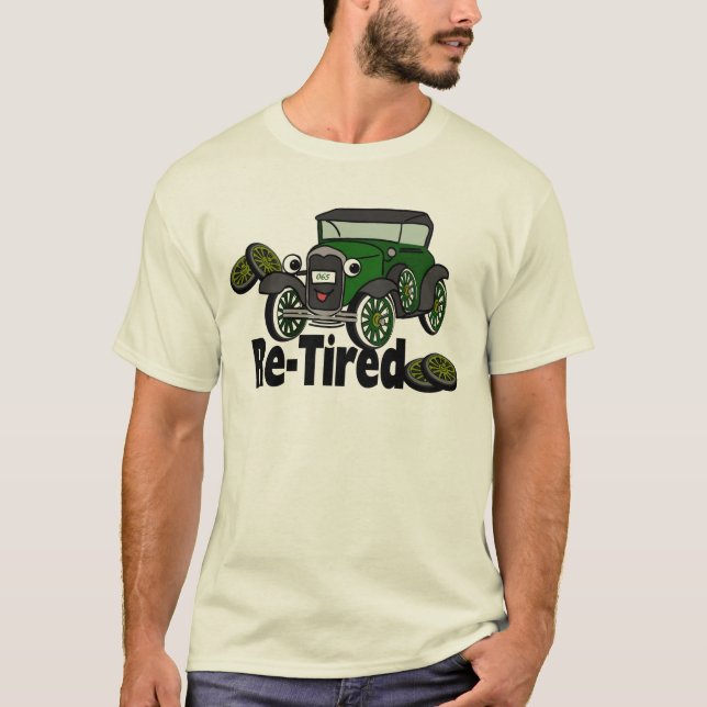 Retrött Antique-bil T-shirt (Framsida)