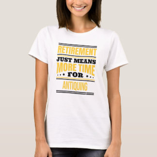 Retrött Antique Sstickande Pension T Shirt