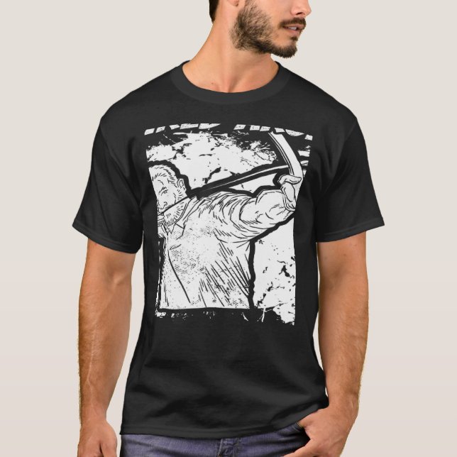 Retrött Archer Bowman Bow Archer Archery Granddad T Shirt (Framsida)