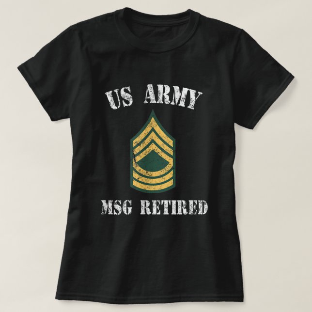 Retrött arméöverste militärveteran t shirt (Design framsida)