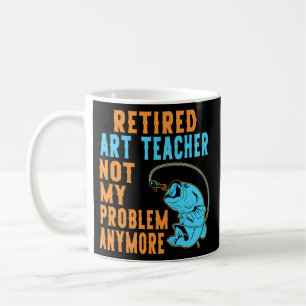 Retrött Art Teacher Fishing Älskare Pension  Kaffemugg