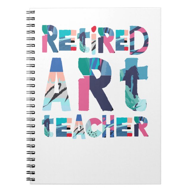 Retrött Art Teacher Lacher Pension Gift Anteckningsbok (Framsidan)