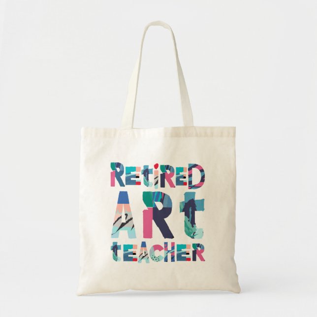 Retrött Art Teacher Lacher Pension Gift Tygkasse (Framsidan)