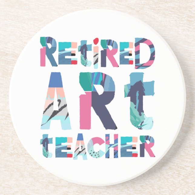 Retrött Art Teacher Lacher Pension Gift Underlägg (Framsidan)