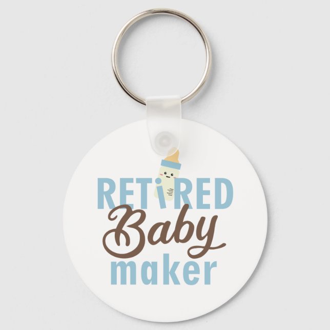 Retrött Baby Maker Funny Vasectomy Modern Cute Nyckelring (Framsida)