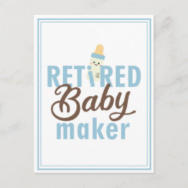 Retrött Baby Maker Funny Vasectomy Modern Cute  Vykort