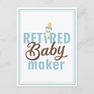 Retrött Baby Maker Funny Vasectomy Modern Cute Vykort
