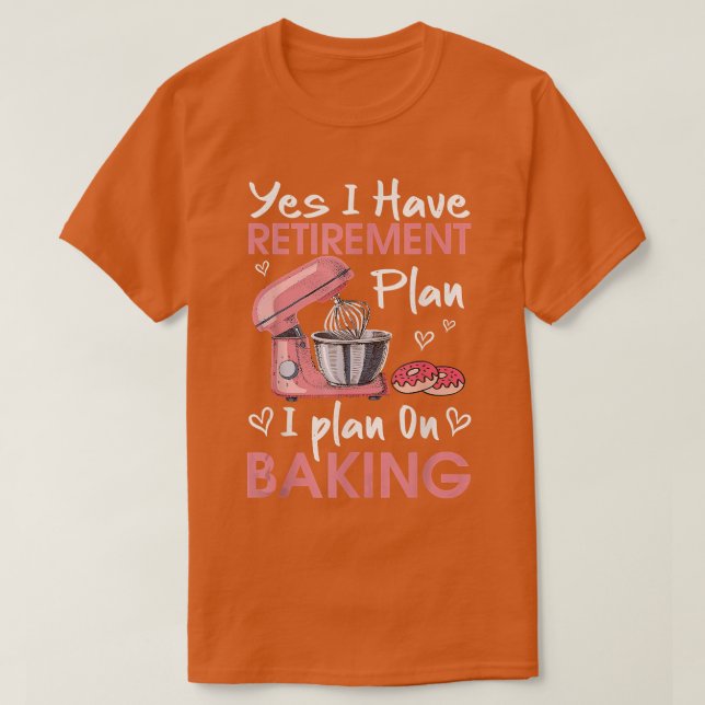Retrött Baker Baking Pension Gift Retiree Bakin T Shirt (Design framsida)