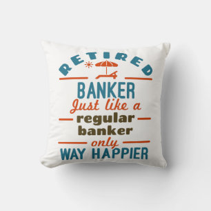 Retrött Banker Banking Pension Happier Kudde