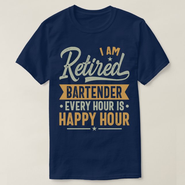 Retrött Bartender Gift Ideas Bartender Retrött Gif T Shirt (Design framsida)