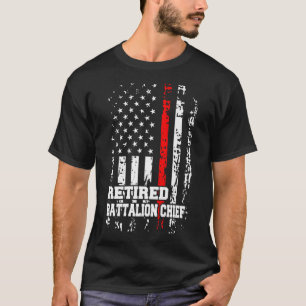 Retrött Battalion Chief Shirt Firefighter Retireme T