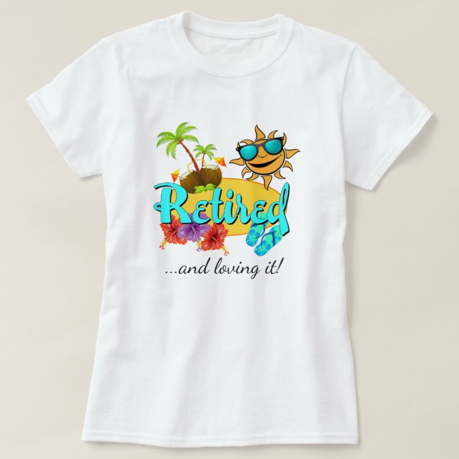 Retrött Beach T-shirt (Design framsida)