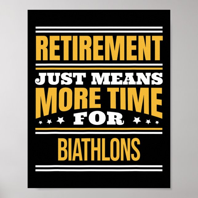 Retrött Biathlon Älskare Funny Springer som säger  Poster (Framsidan)