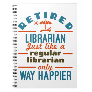 Retrött bibliotekarie Funny Pension Happier Anteckningsbok