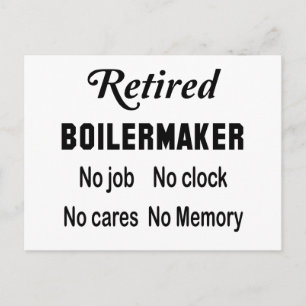 Retrött Boilermaker, inget jobb Ingen klocka bryr Vykort