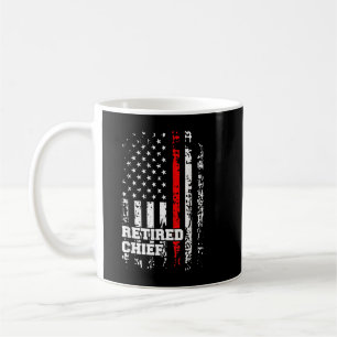 Retrött brandchef, brandsläckare, rank Retireme Kaffemugg